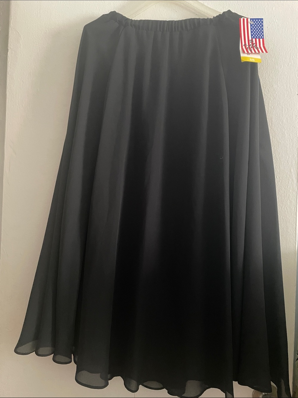 Patra Black Circle Skirt with Elastic Waist